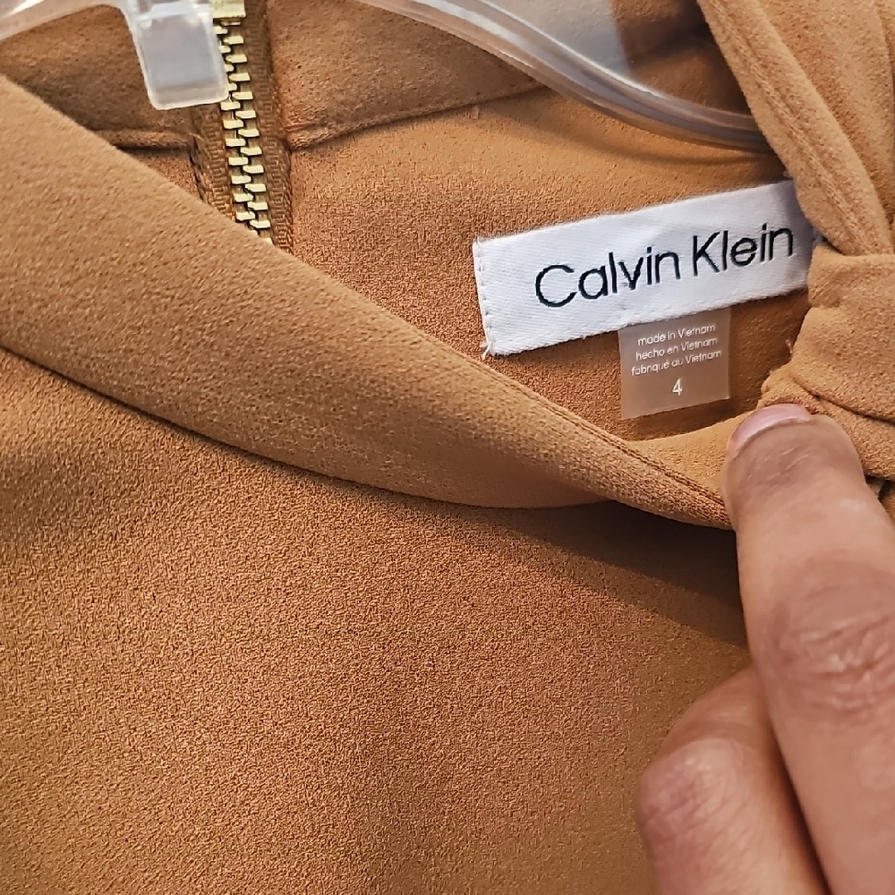 Calvin Klein Brown Sleeveless Halter Midi Dress - Picture 2 of 4